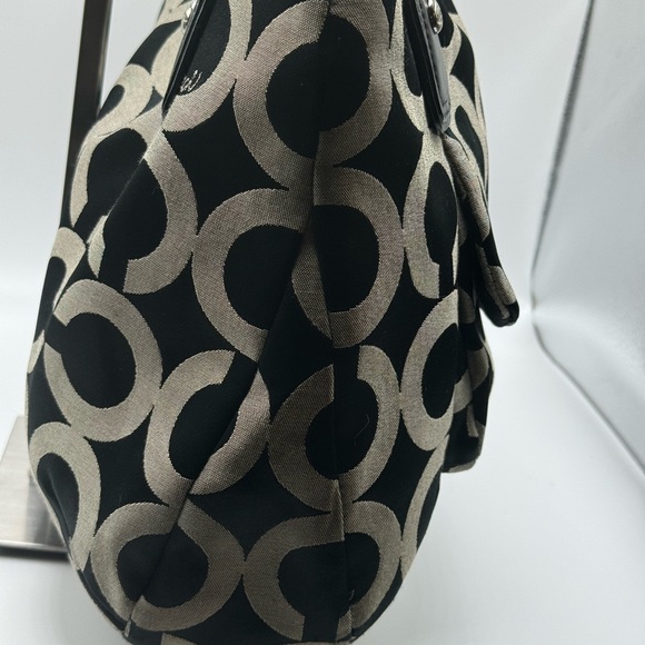 Coach Kristin Op Art Sateen Zip Top Tote. - Picture 5 of 15